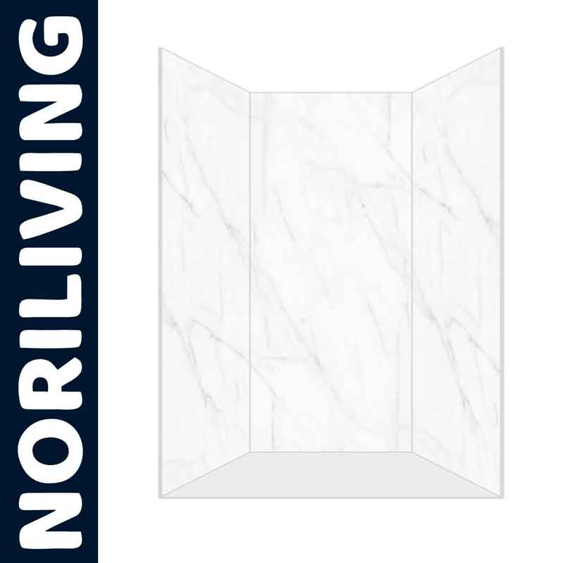 Duschwand-Paneele von Noriliving in Marmoroptik