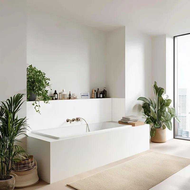 Badrückwand Weiss 1-5 teilig